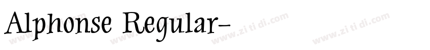 Alphonse Regular字体转换